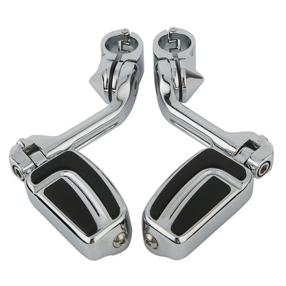 1-1/4" Long Angled Highway Bar Engine Guard Footpegs for Harley