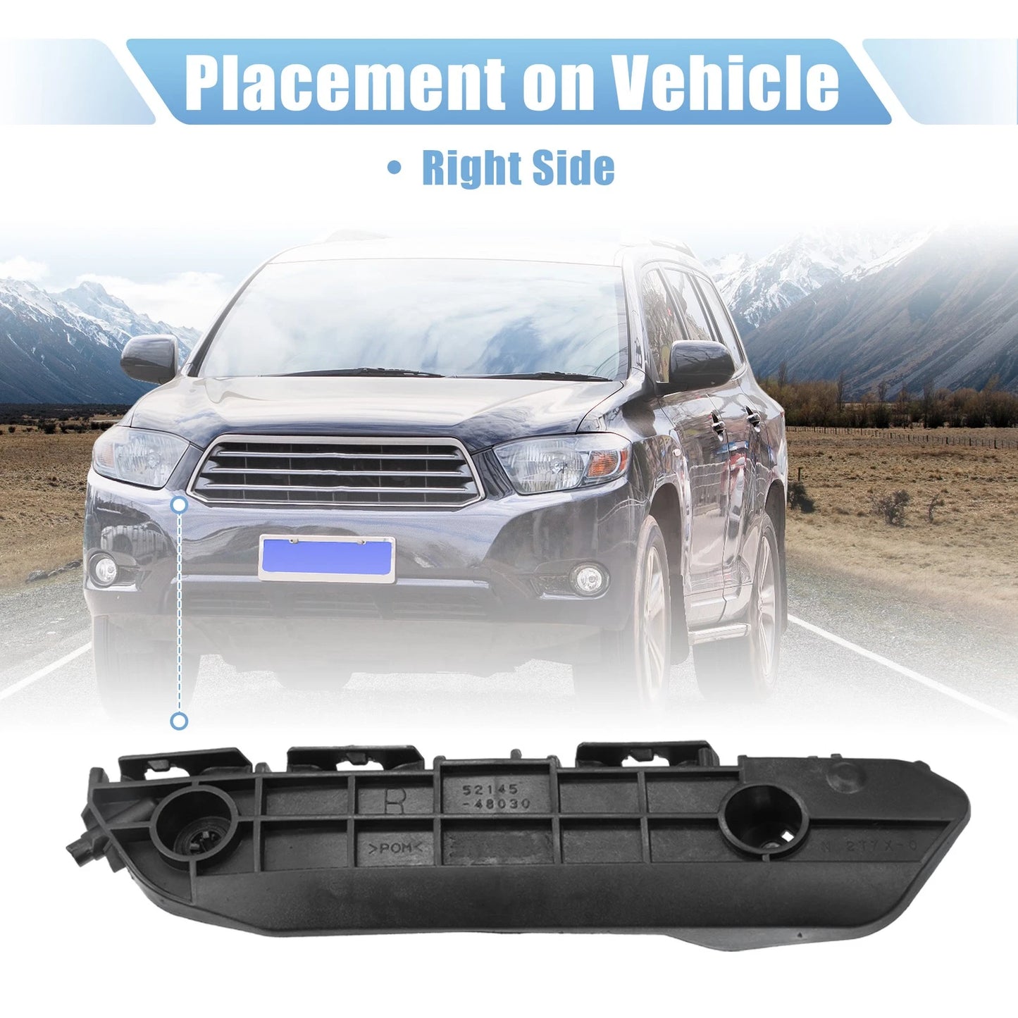 Front Right Bumper Cover Bracket for Toyota (2000-2005)