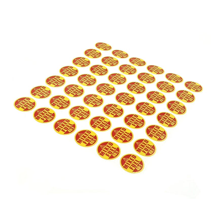 Mixed Fuel 1" Round Decal Sticker Warning for Gasoline - 42 Pcs