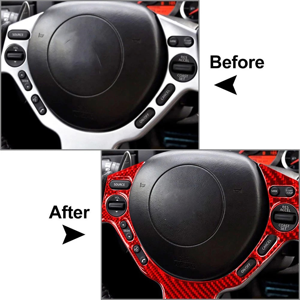 Steering Wheel Button Frame Cover Trim for Nissan GTR R35 (2008-2016) Red