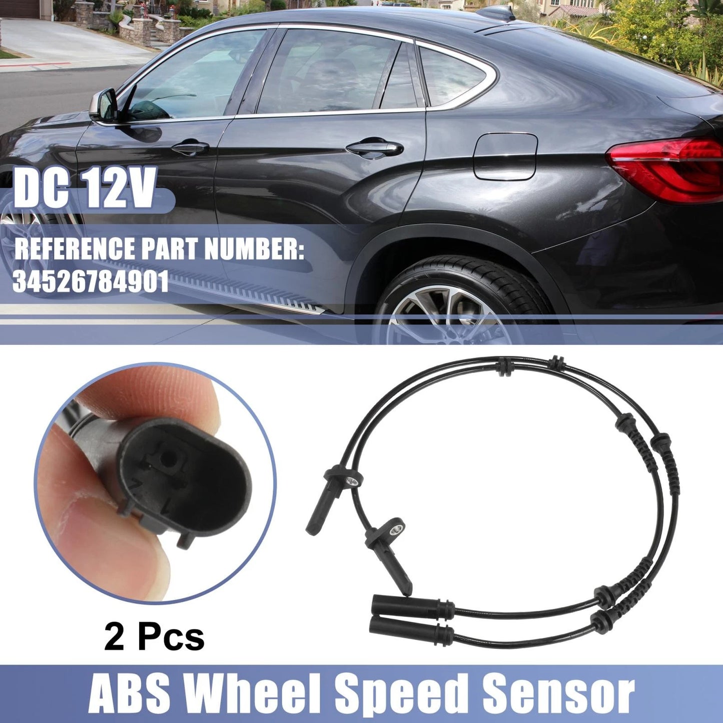 ABS Wheel Speed Sensors for BMW 528i 535i M5 M6 (2008-2016)