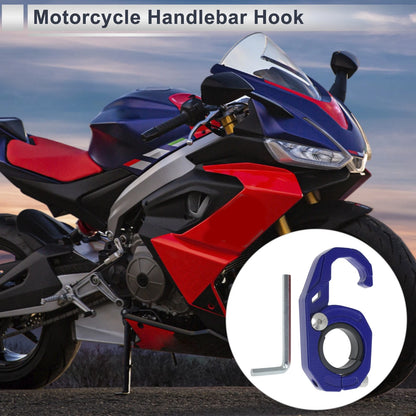 Motorcycle Hanging Hook / 1 Set / Hexagonal Aluminum Alloy Blue for Scooters