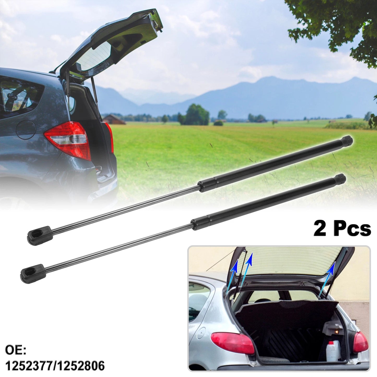 2 x Rear Hatch Lift Support Gas Struts for Ford C-MAX (2012-2019)