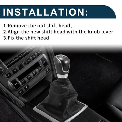 6 Speed Manual Gear Shift Knob & Cover for Ford Focus MK2 (2005-2012)