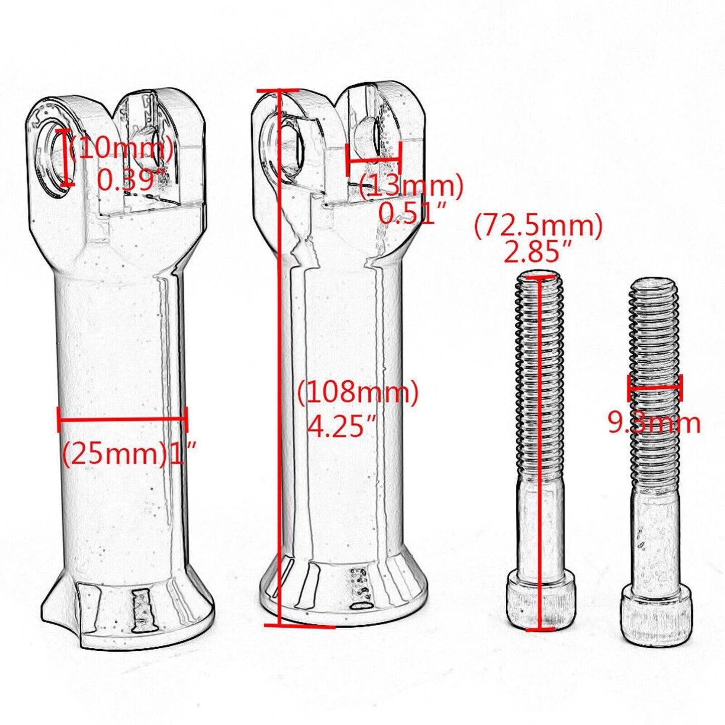 Passenger Foot Pegs Support Mounts for Harley Softail Low Rider FXLR (2018-2023)