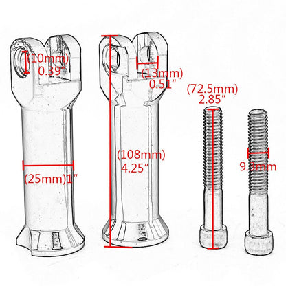 Passenger Foot Pegs Support Mounts for Harley Softail Low Rider FXLR (2018-2023)