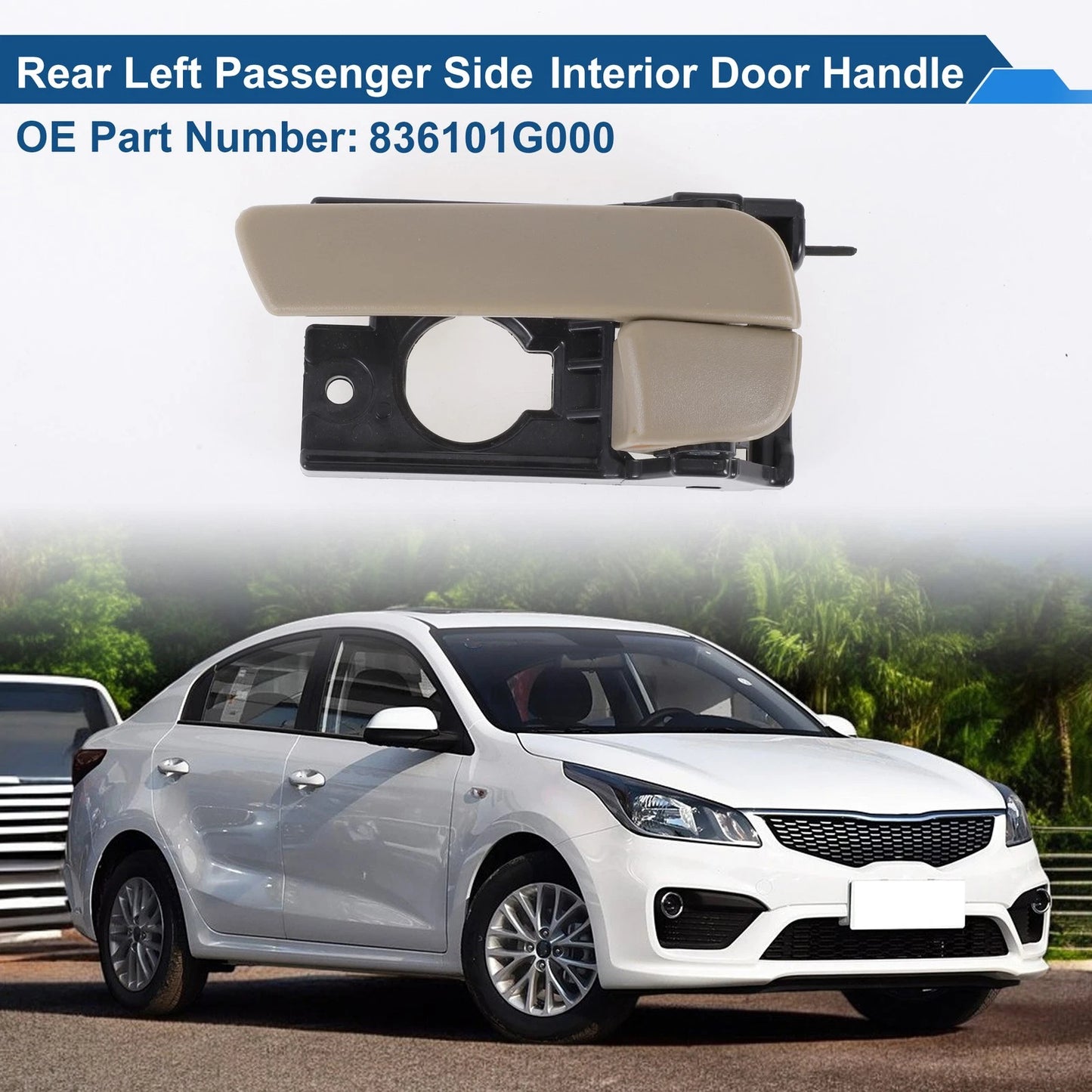 Rear Left Passenger Side Door Handle for Kia Rio (2006-2011)