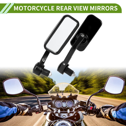 Rear View Mirrors / 1 Set / M8 Square Black Aluminum Plastic for Motorcycle