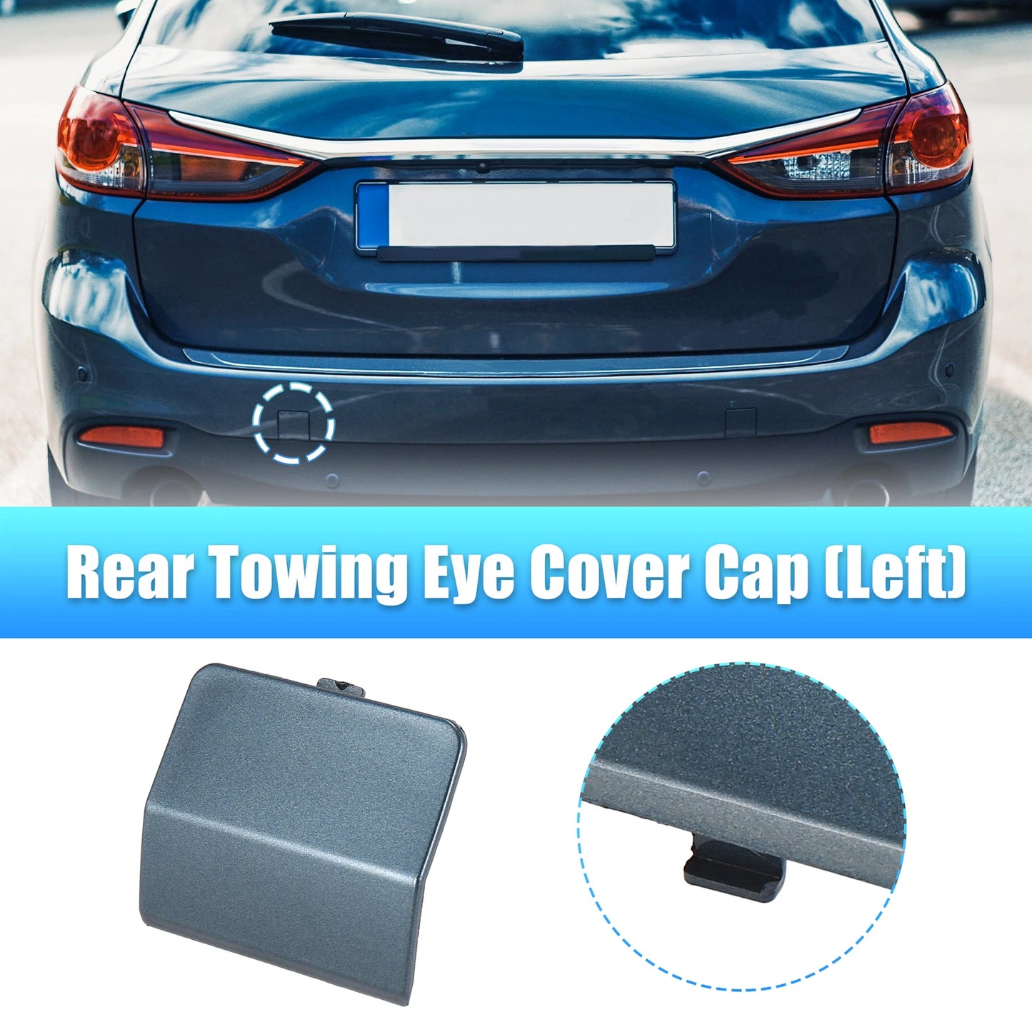 Blue Rear Bumper Tow Hook Cover for Mazda 6 (2013-2018)