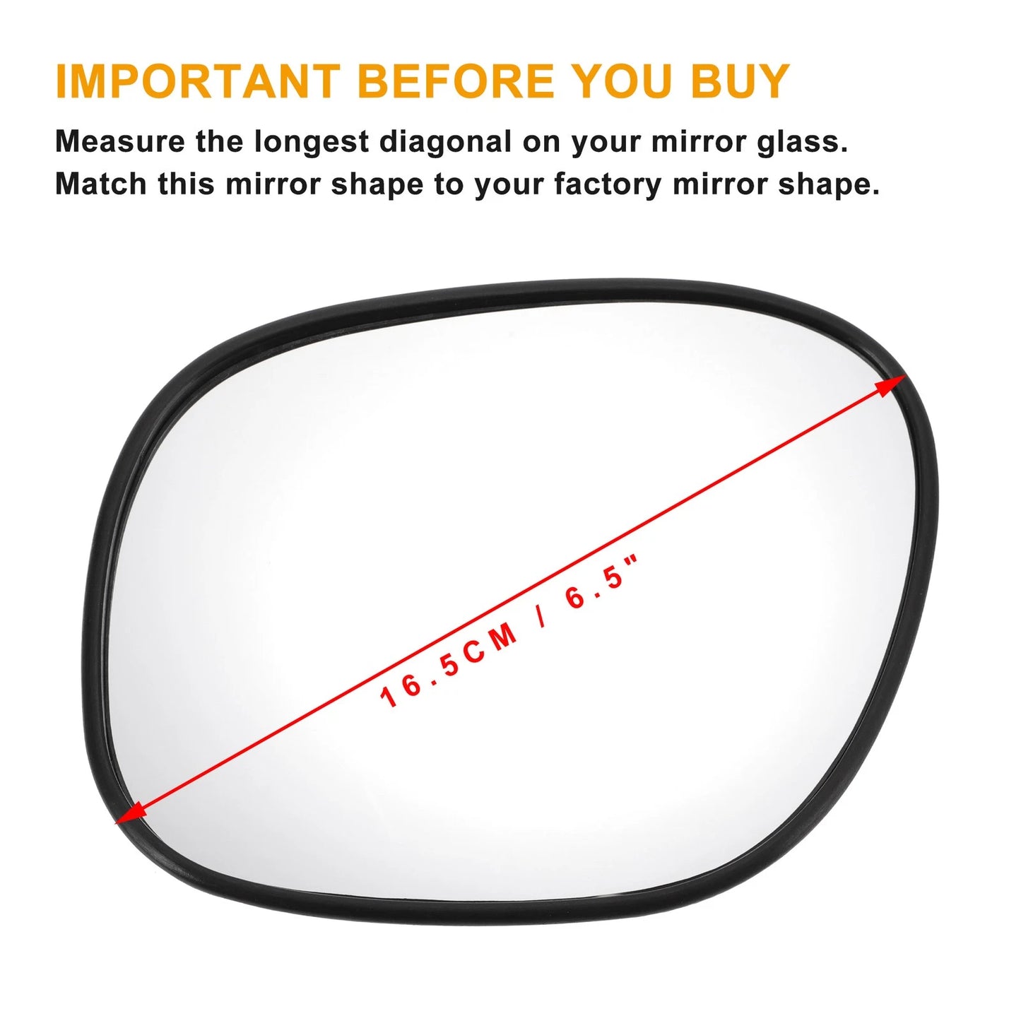 Left Side / Mirror Glass / with Back Heated for TOYOTA RAV4 (1994–2000)