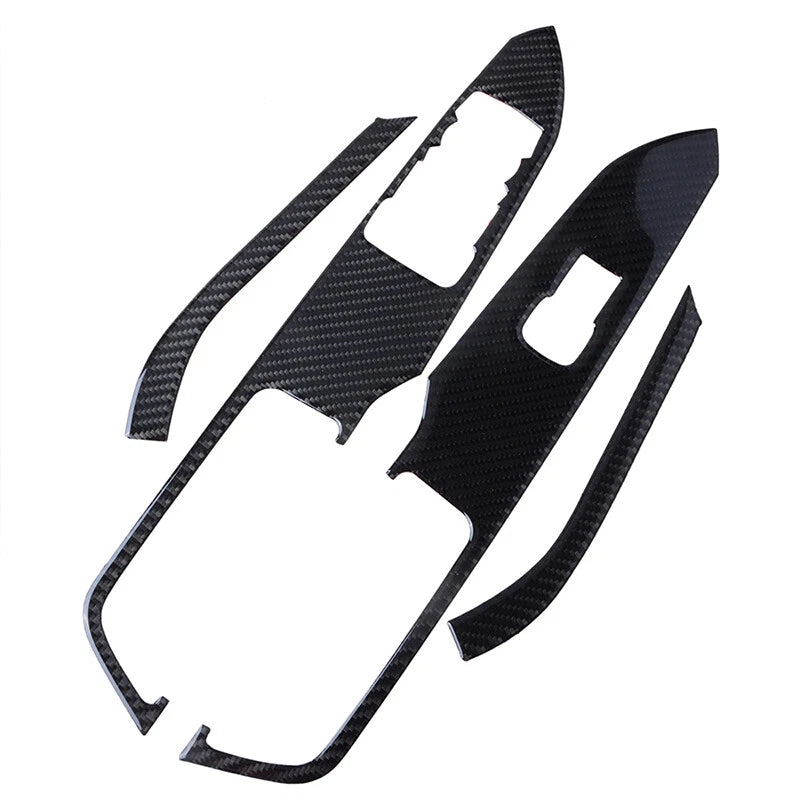 Carbon Fiber Interior Window Switch Cover Trim for Ford Mustang (2015-2019)