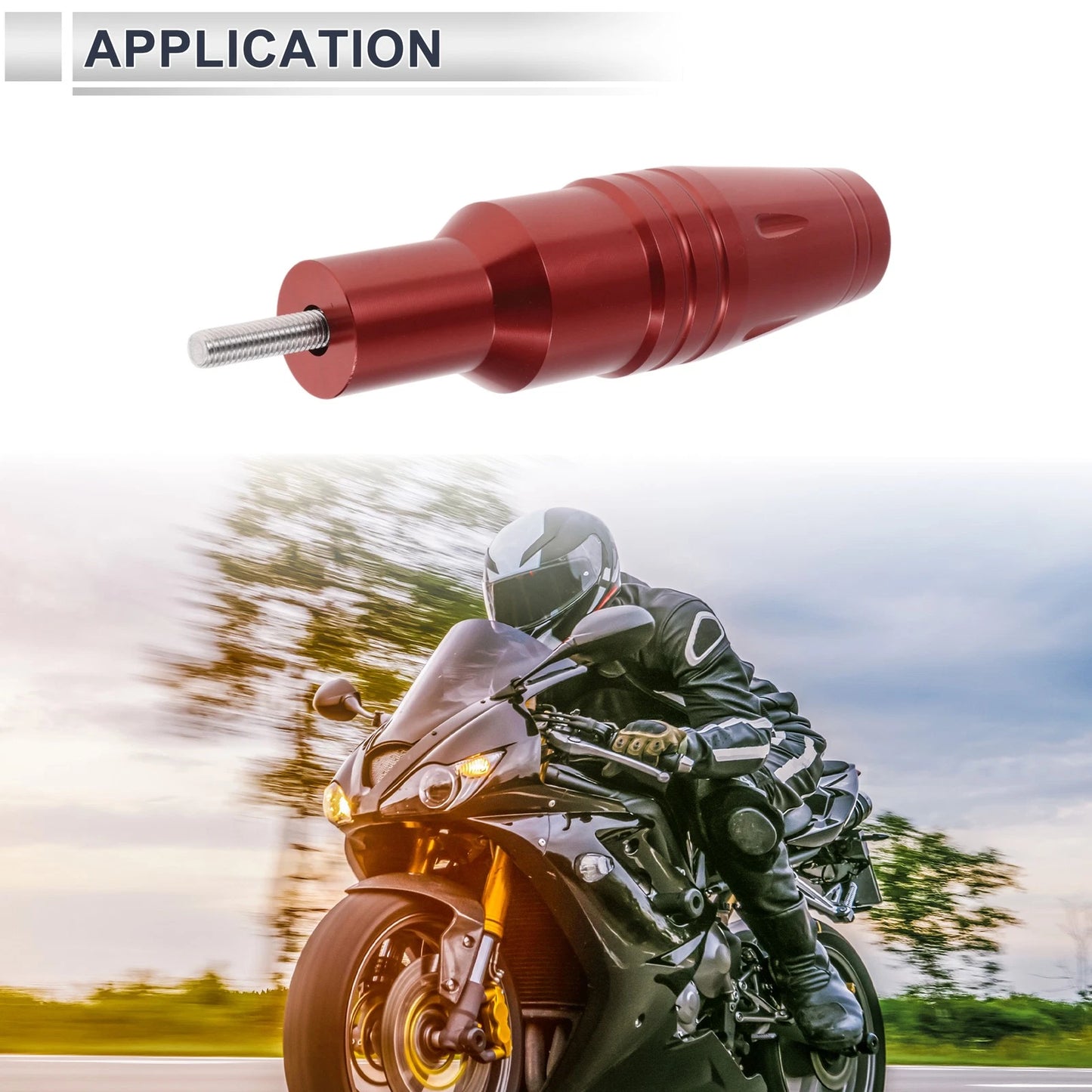 1.11" Aluminum Alloy Motorcycle Slider Frame 1 Set Red
