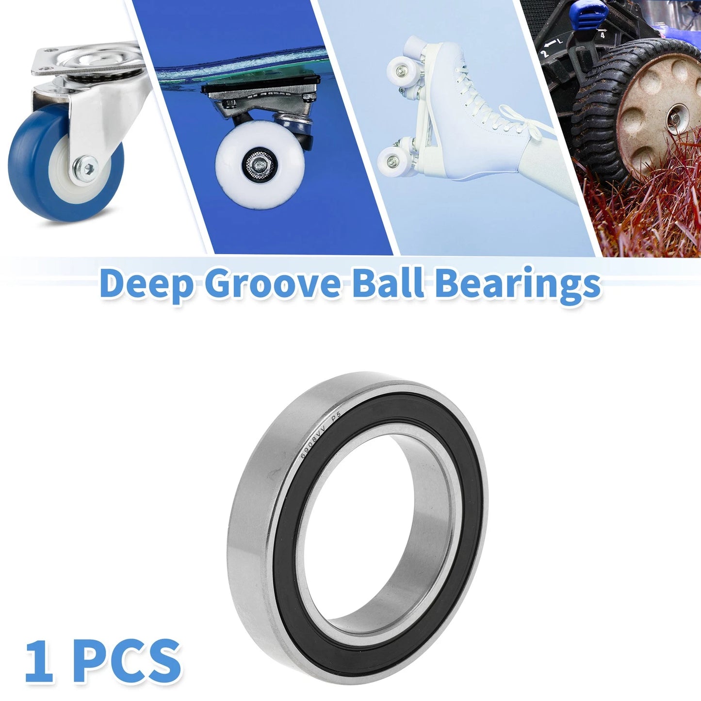 6908VV 40x62x12mm Deep Groove Ball Bearings P5 for Scooter Skateboard Wheel