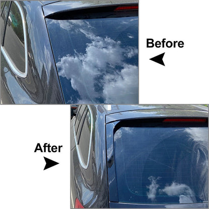 2 x Glossy Black Rear Window Spoiler Trim Covers for Skoda Superb (2008-2015)