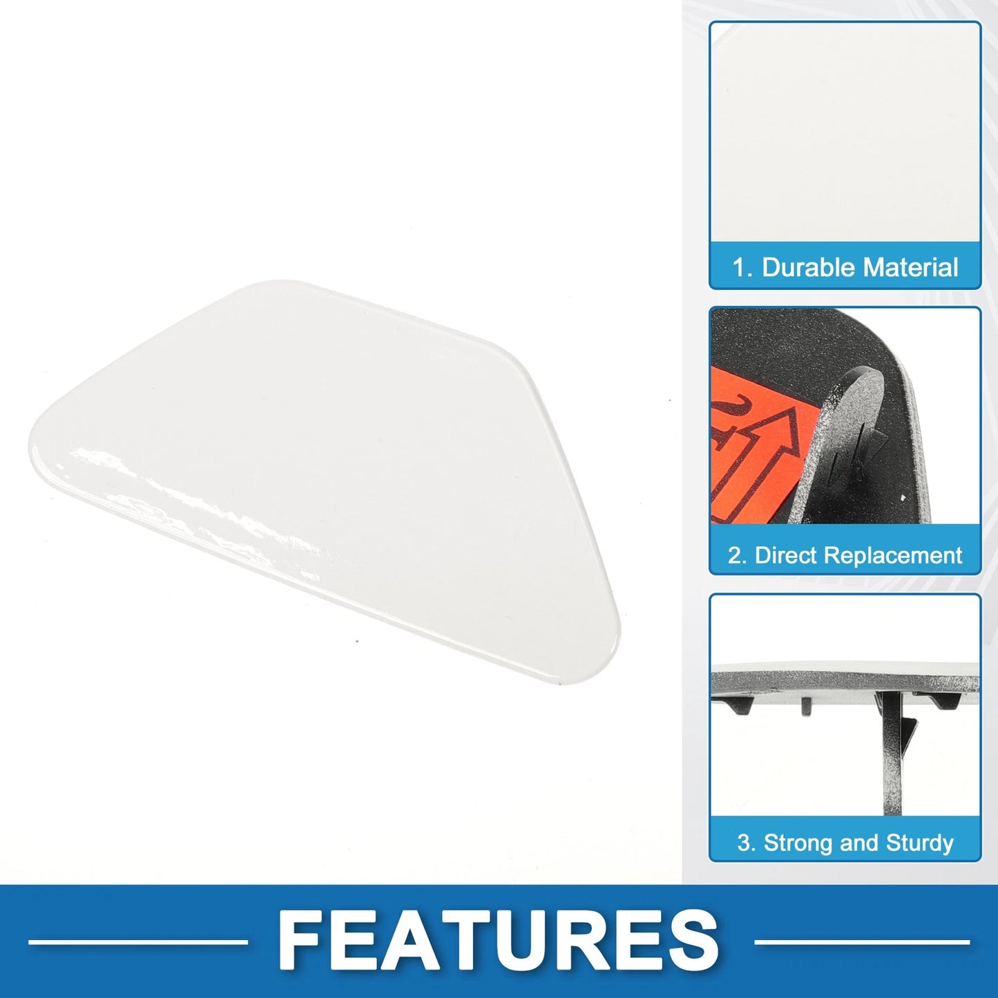 Washer Nozzle Cover Cap for BMW 528i (2011-2016) - Front Right, White