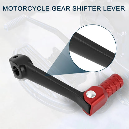 Folding Gear Shifter Lever Pedal Aluminum Alloy Black Red 1 Pcs for Motorcycle