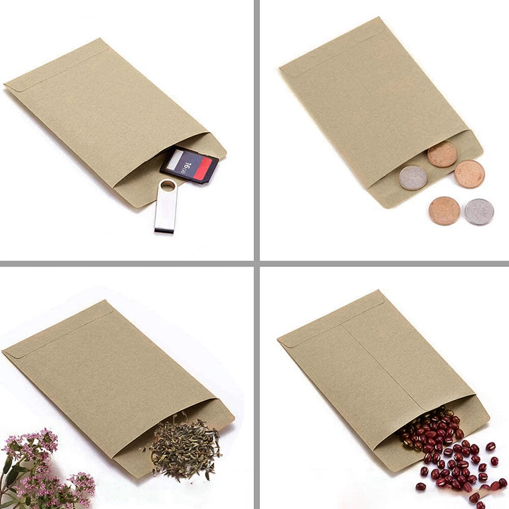 200PCS Coin Envelopes for Cash, Check, Ticket, Seed, Post Office