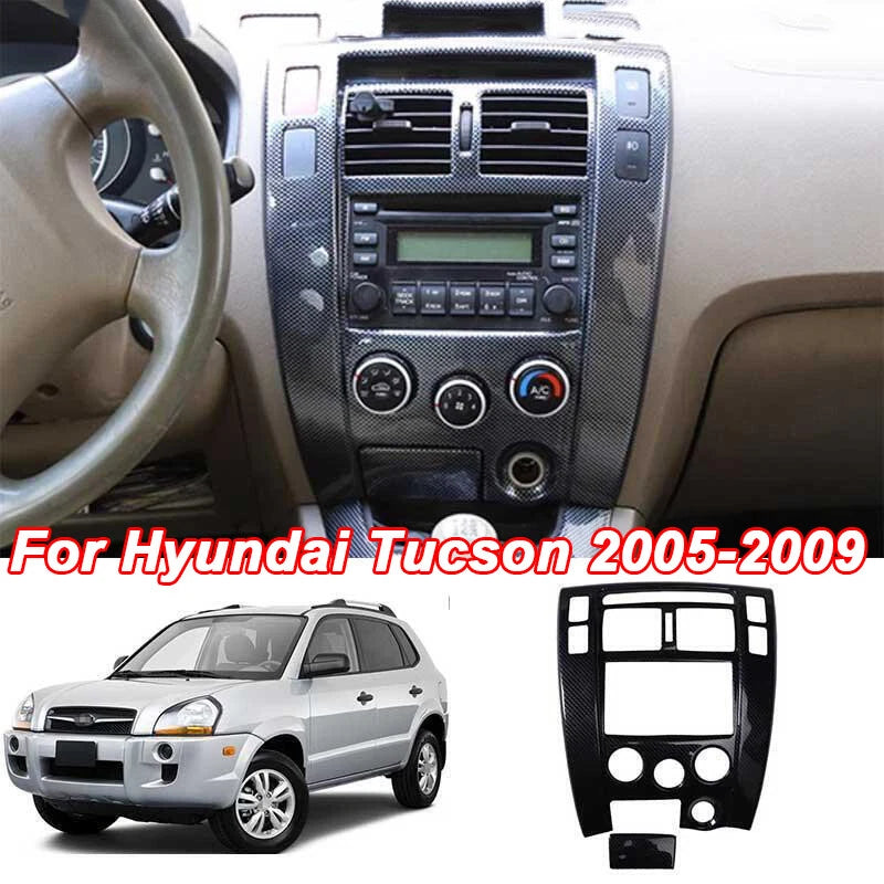 Carbon Fiber Center Console Dashboard Panel for Hyundai Tucson (2005–2009)