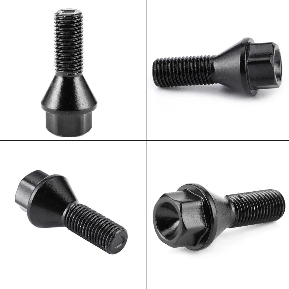 4 Pcs M1 1.5 Wheel Lug Bolts for BMW 1 3 5 6 7 8 Series X1 Z1 Z3 Z4