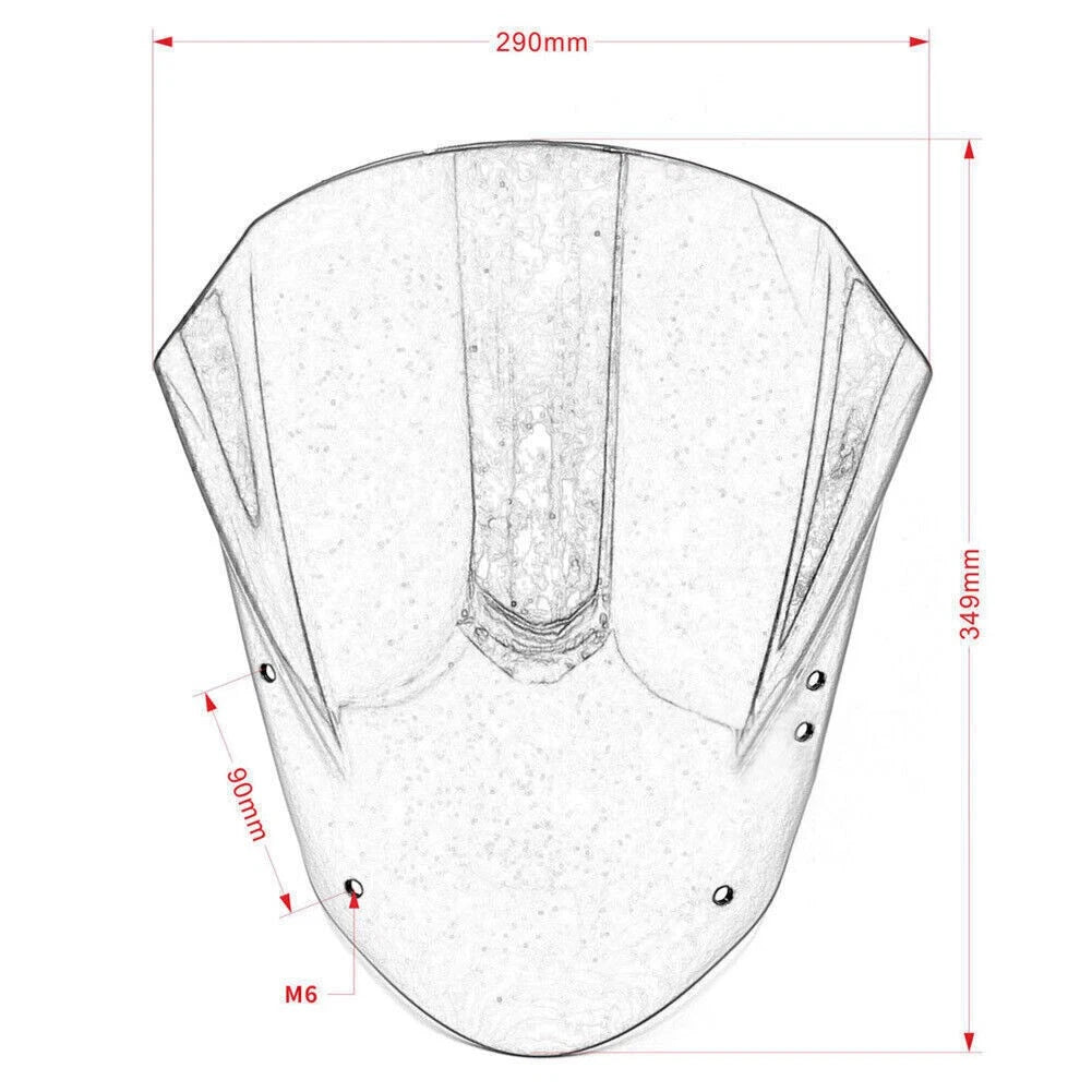Windshield w/ Bolts Bracket for Yamaha MT09 FZ09 (2013-2016)