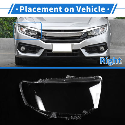 Front Right Headlight Lens Cover for Mitsubishi Pajero Sport (2013-2015)