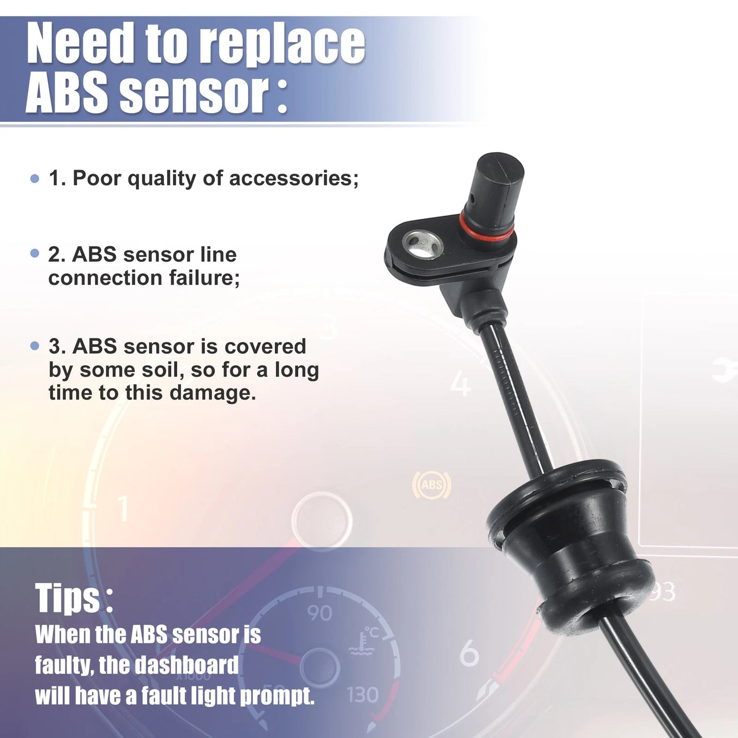 ABS Sensor  Rear Left & Right for Chevrolet Equinox (2010-2017)