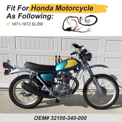 High-Performance Wiring Harness for Honda SL350 (1971–1972)