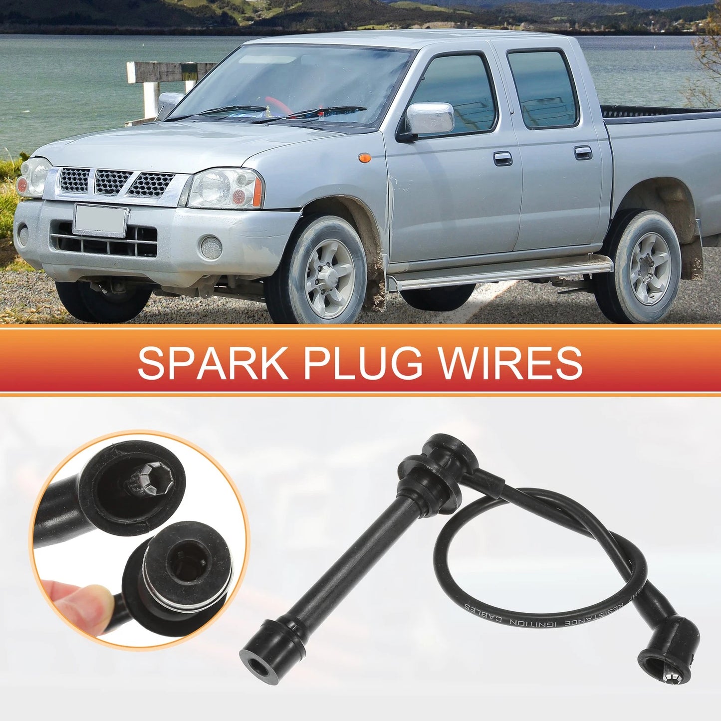 4 Pcs Spark Plug Wire Ignition Coil Cable for Nissan Frontier (2005-2023)