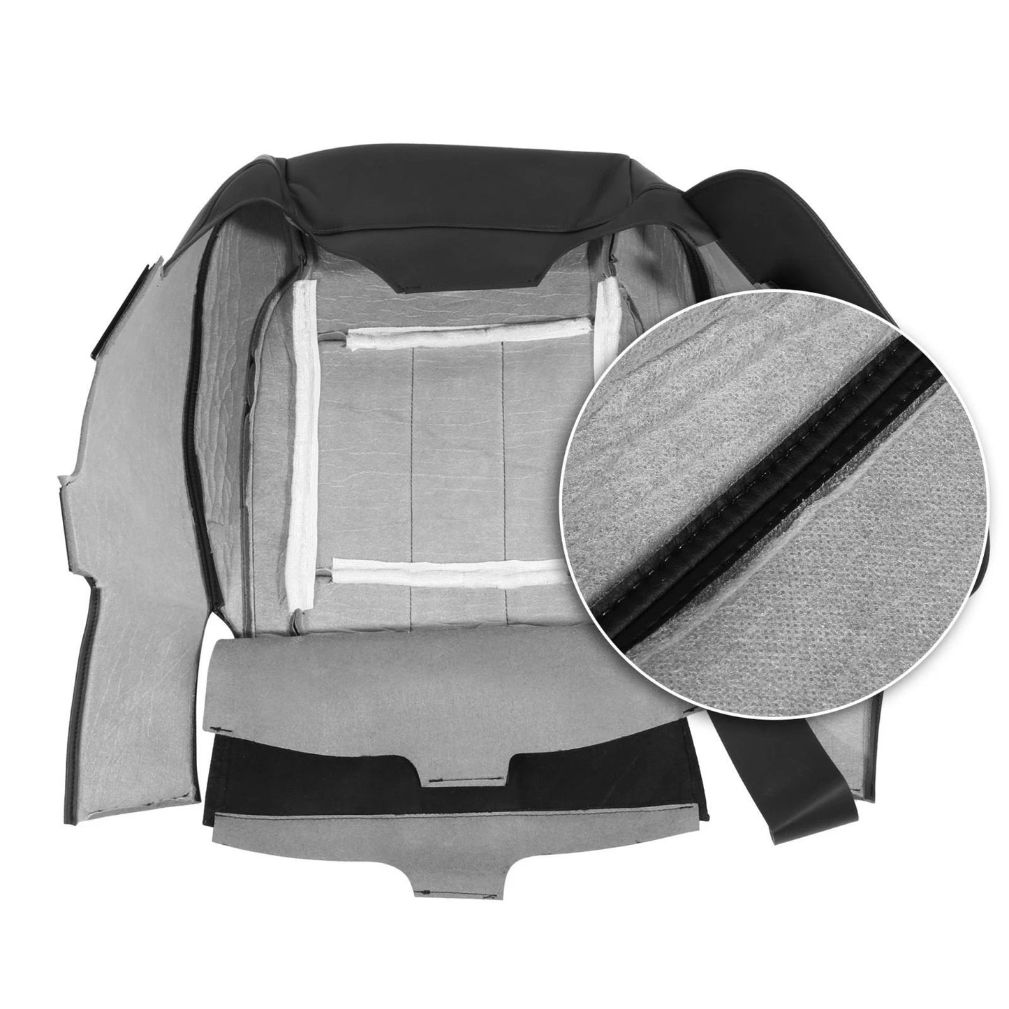 Seat Bottom Cover Black Faux Leather Protector for Dodge Ram
