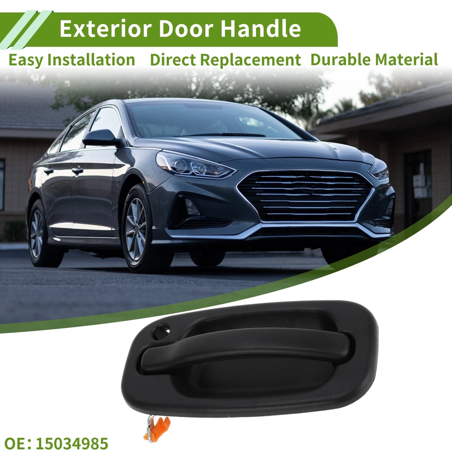Exterior Door Handle for Chevrolet GMC Models Black Front Left