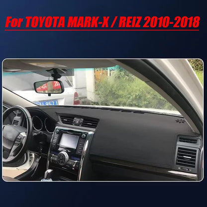 Leather Dashboard Cover Protector Mat for TOYOTA MARK-X/REIZ (2010–2018)