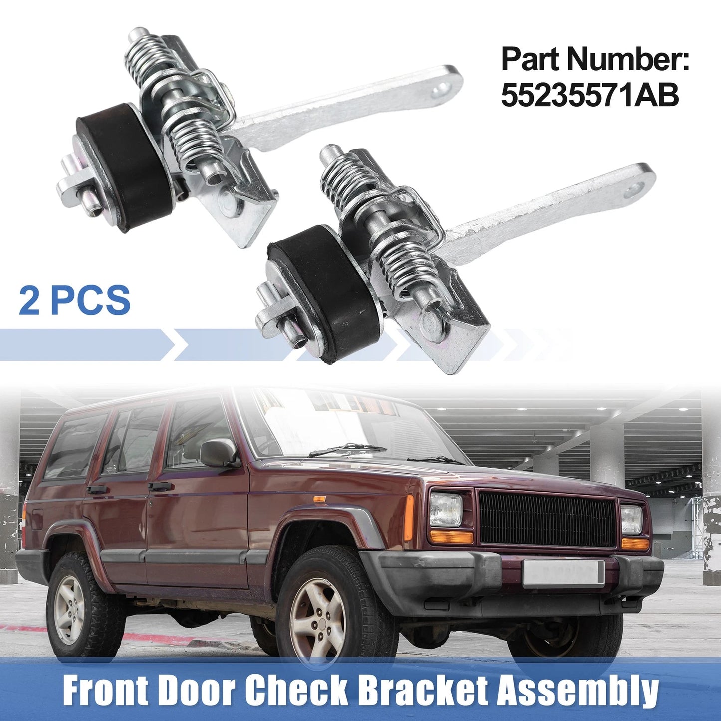 Front Door Check Stop Straps for Jeep Wagoneer Cherokee (1984-1990)