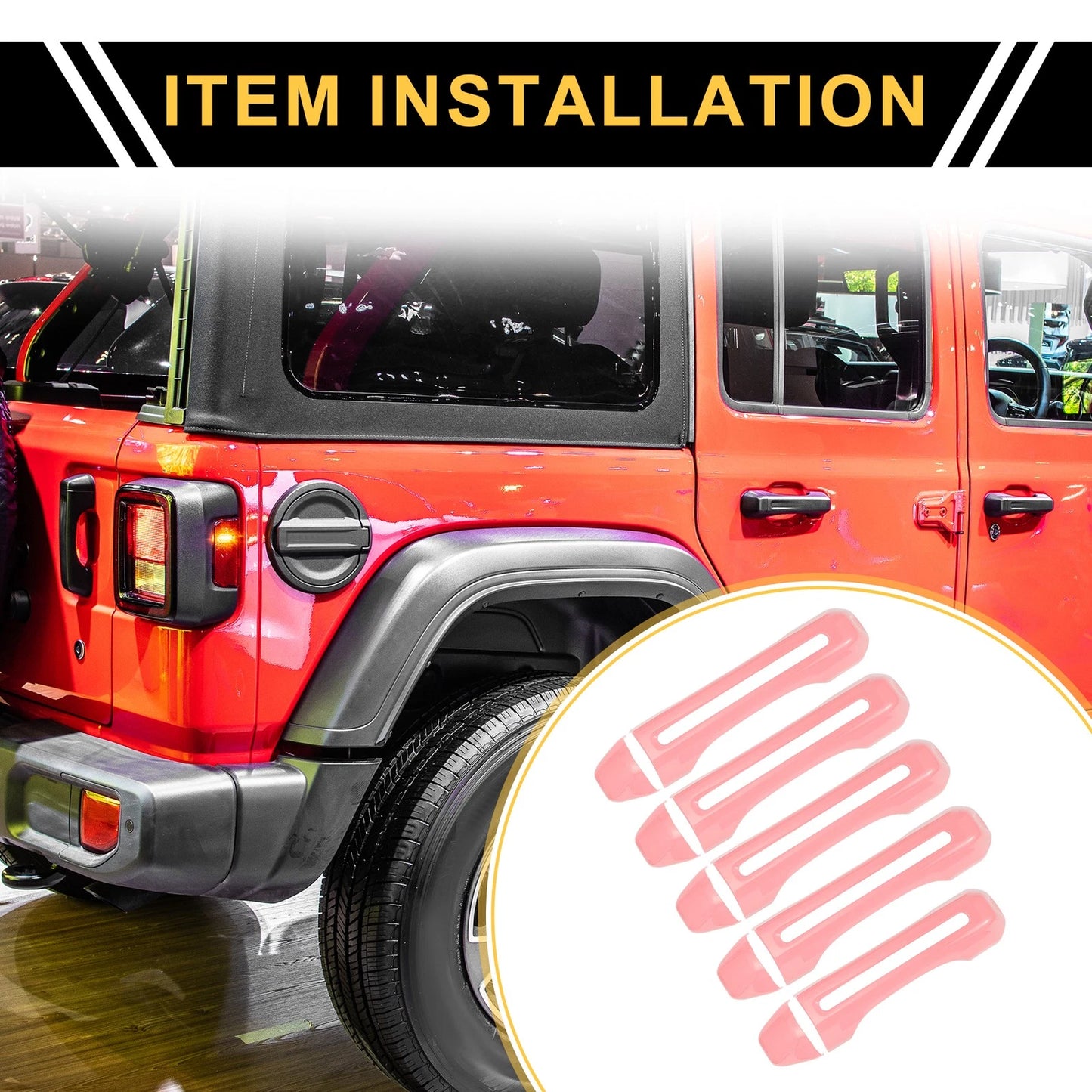 Door Tailgate Handle Cover  for Jeep Gladiator JT (2020-2021) Pink