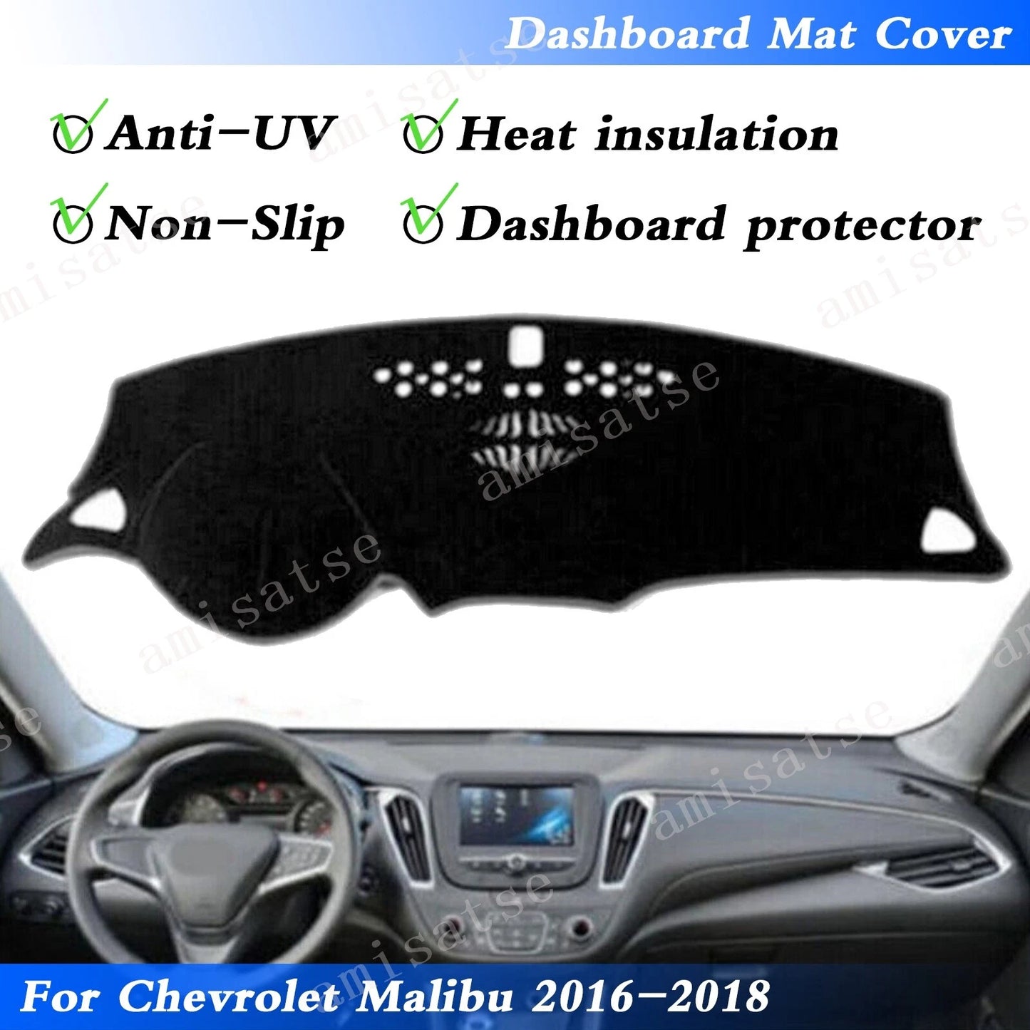 Dashboard Cover for Chevrolet Malibu 2016-2018 (2016-2018)