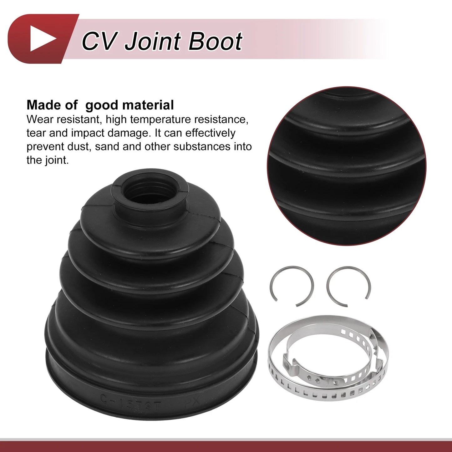 Inner CV Joint Boot Kit with Clamps for BMW X1 (2016-2023)