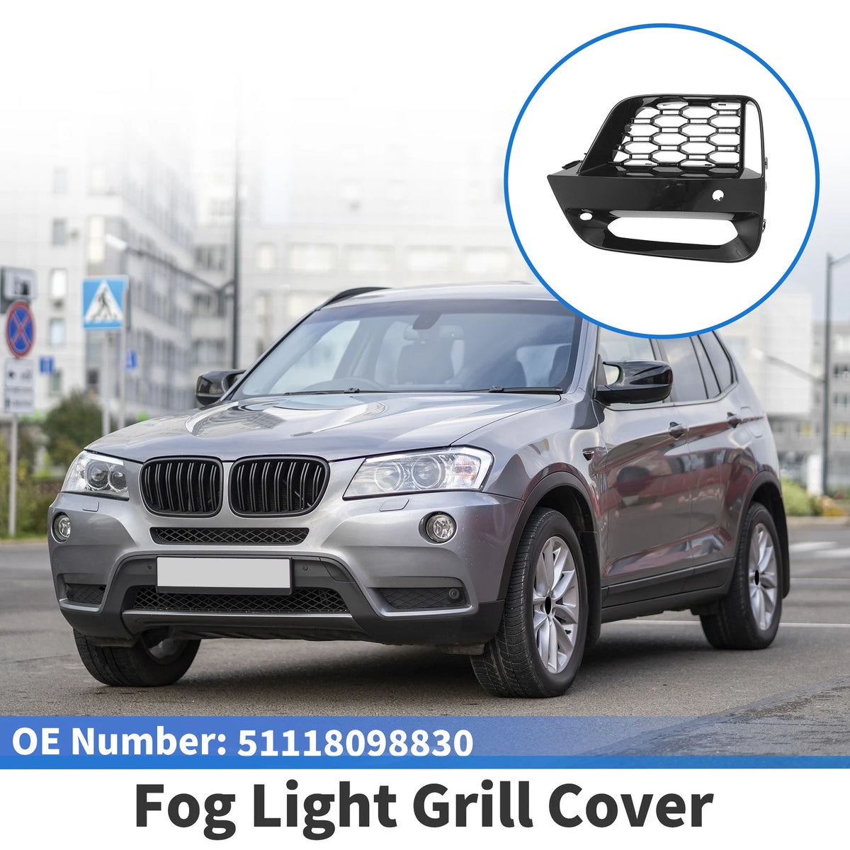 Front Right Fog Light Grill for BMW X3 X4 G01 G02 (2018-2021)