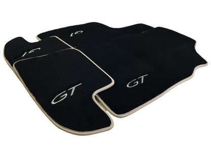 Floor Mats for Bentley Continental GT 2012-2017 Black Carpets Beige Trim