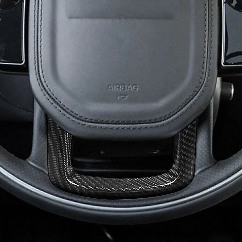 1x Black Steering Wheel Cover Trim for Land Rover Range Rover Sport (2014-2022)