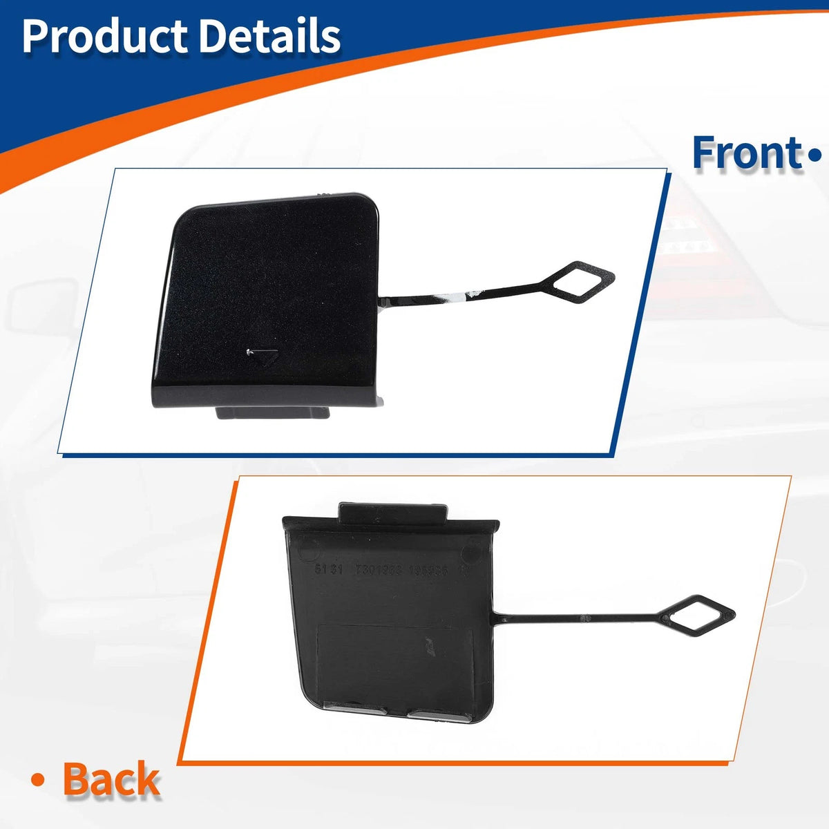 Rear Tow Hook Cover for BMW 2 Series F45 Jet Black