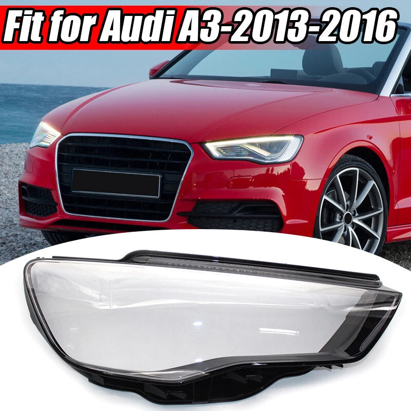 Front Right Headlight Lens Shell Cover for Audi A3 2013-2016 (2 x)