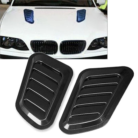 2 x Auto Decorative Air Flow Intake Hood Scoop Vent Bonnet Cover for Universal