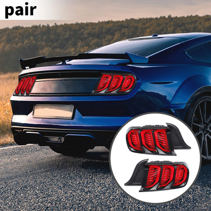 OLED Tail Lights Assembly  for Dodge Ford Mustang (2015-2016) Black