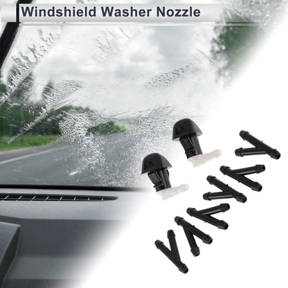 6 x Windshield Washer Nozzles & Hose Connectors for Honda