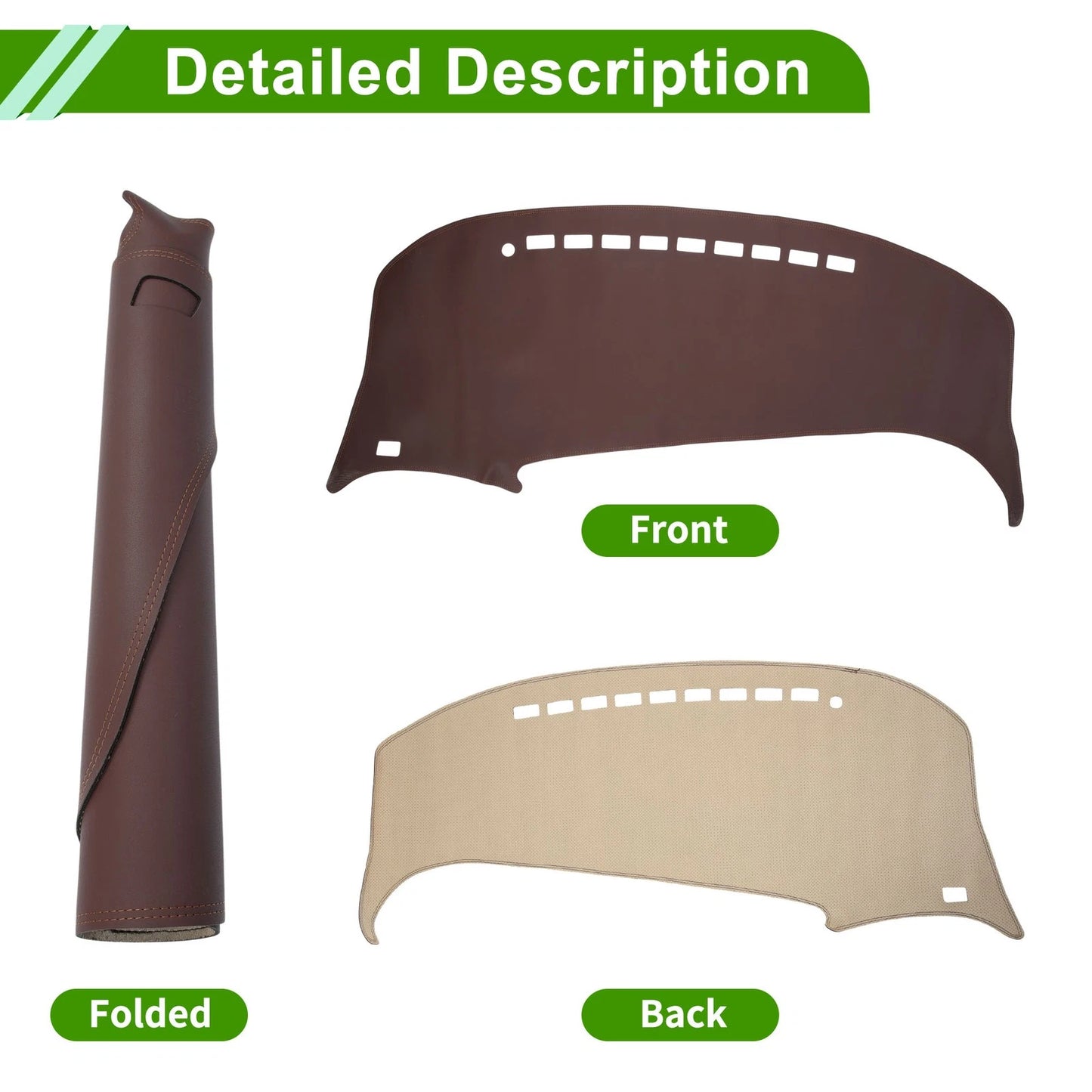 Dashboard Cover Mat for Toyota Previa 2006-2019 - Brown
