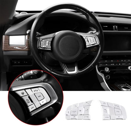 Alloy Steering Wheel Button Cover Trim for Jaguar F-Pace F-Type (2017-2023)