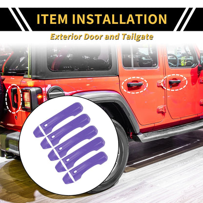 Set of 2 Door Tailgate Handle Covers for Jeep Wrangler JL JLU (2018-2022)