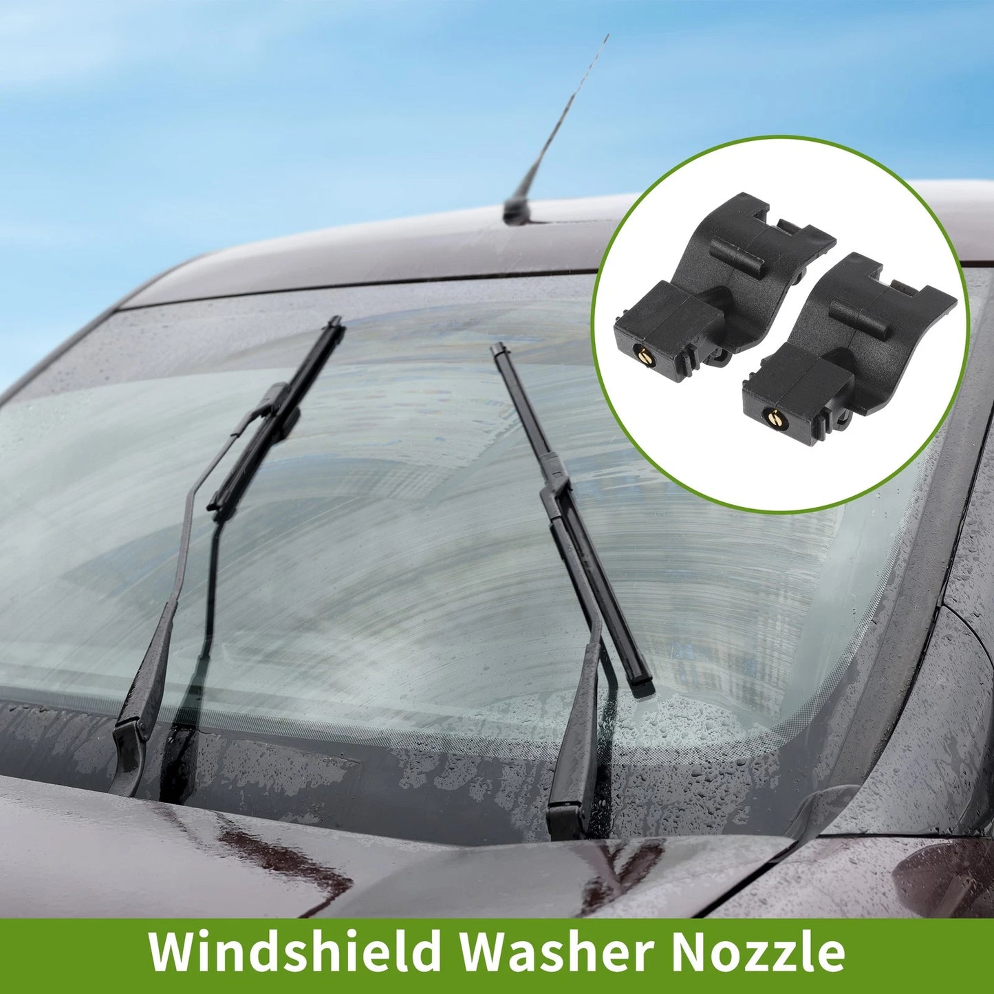 Windshield Washer Nozzle  Black for Toyota Sienna, Venza (2004-2023)