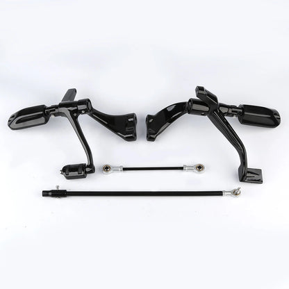 Black Forward Control Lever & Footpeg Bracket for Harley Sportster (2014-2022)