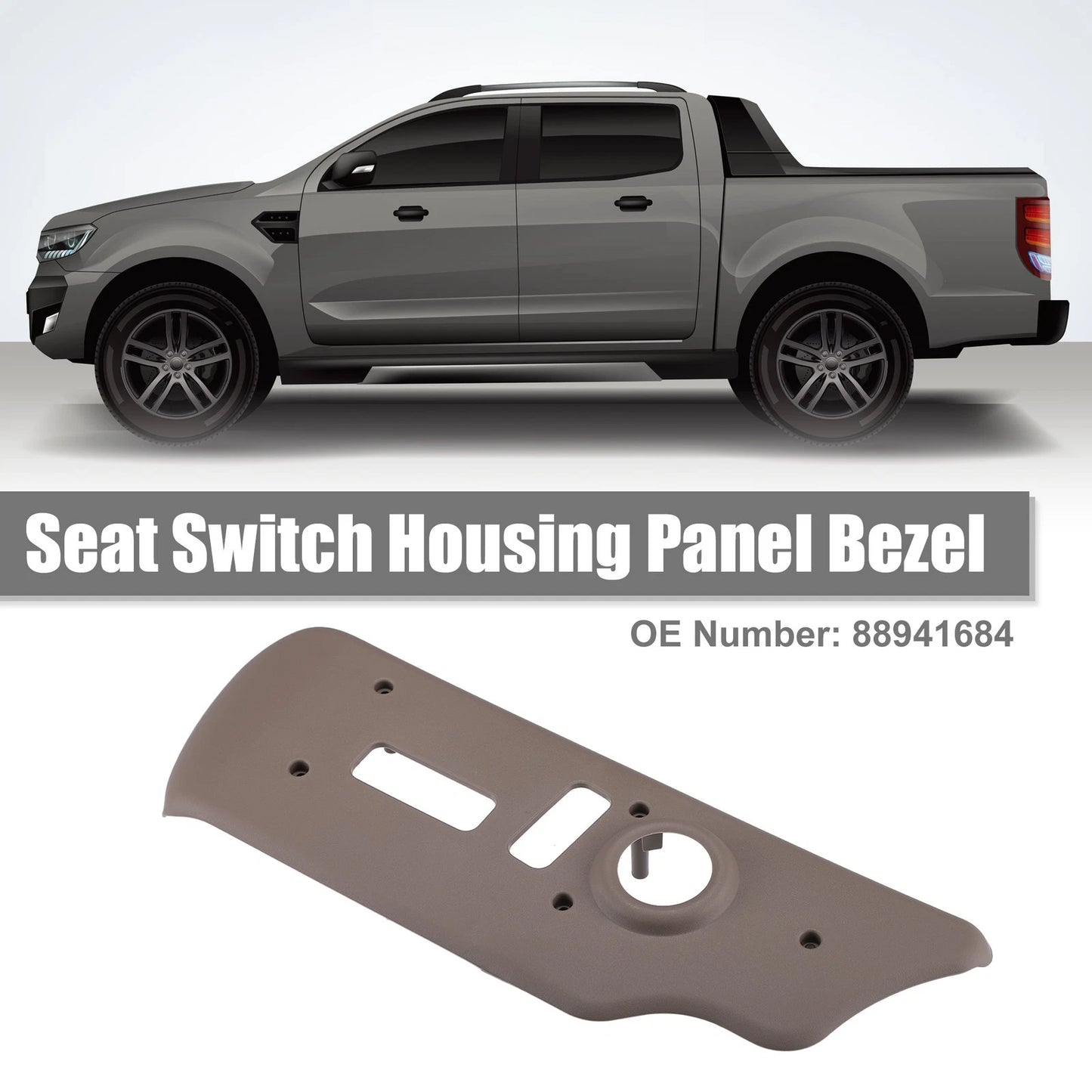 Front Left Seat Switch Housing Trim Bezel Panel for Chevrolet Suburban Brown