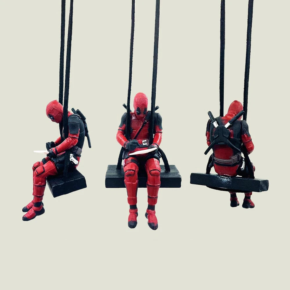 Cute Deadpool Car Swinging Ornament for Rear View Mirror Decorations